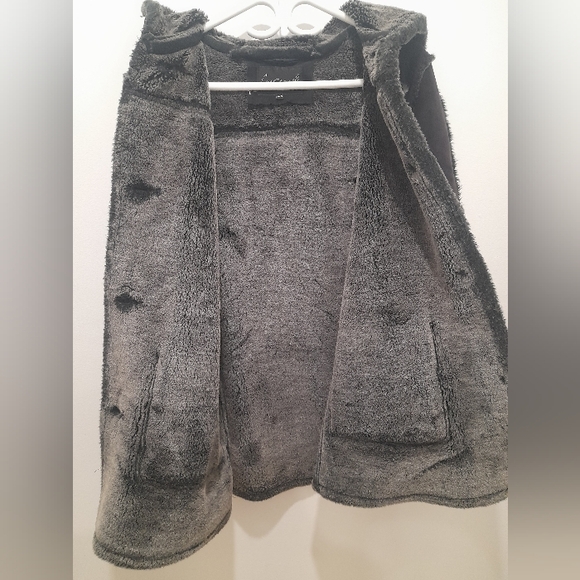 Coat vinatge fur manteau black coat noir FAUX FUR - Picture 2 of 4